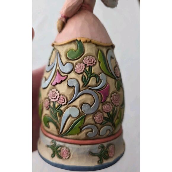 Jim Shore January Angel Birthday Girl Garnet Stone Figurine #4012550 Carnations - Picture 6 of 12